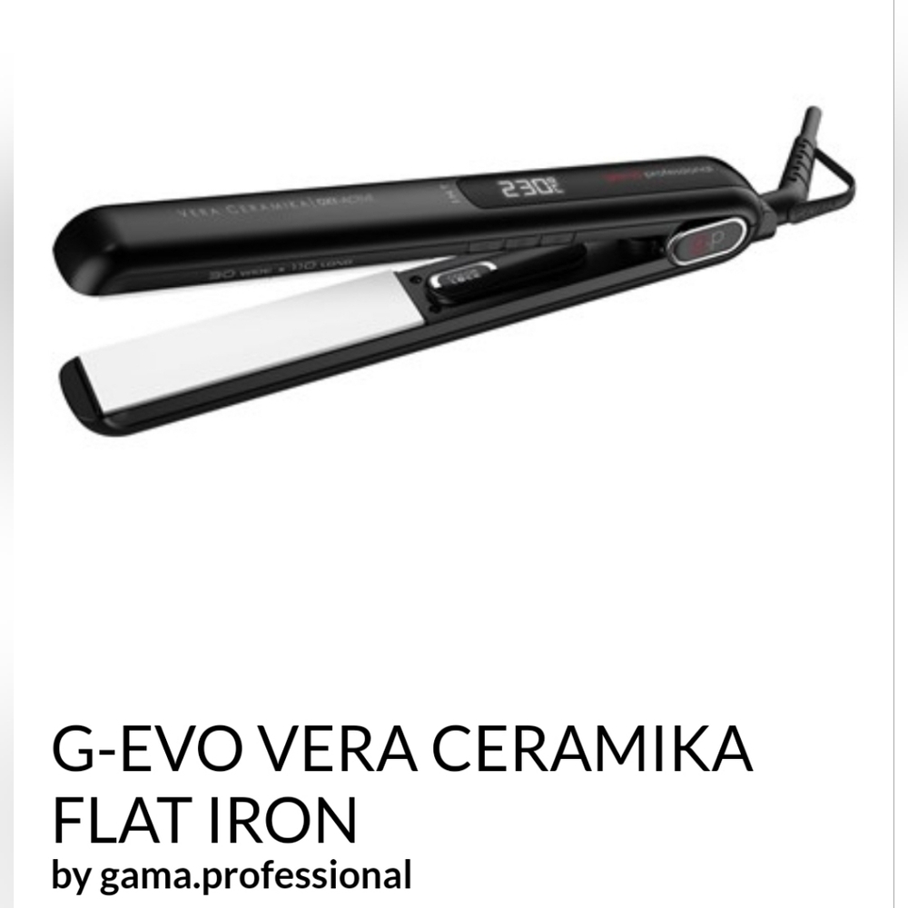 G Evo Vera ceramika flat iron hair straightener gama professional